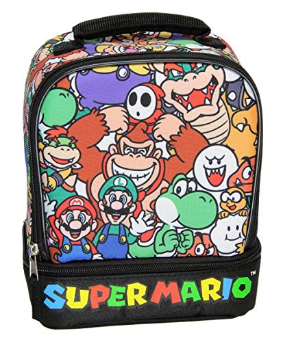 Super Mario Dual Compartment Insulated Lunch Box Cooler