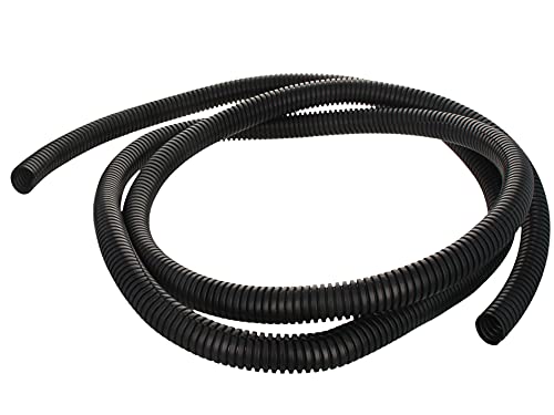 Electriduct 1/4 UV Rated Flame Retardant Wire Loom Black Nylon Split  Tubing Cable Hose - 25 Feet
