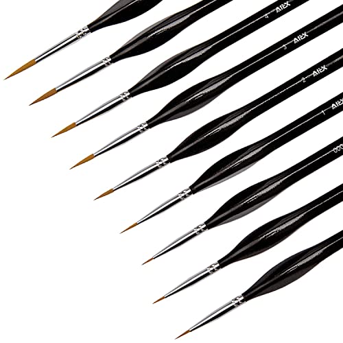 Bwlky Detail Brushes, 60pcs Very Small Paint Brushes Fine Tip Paint Brushes Set Size00 Paint Brushes Kit for Nail Art Model Craft Painting and Small