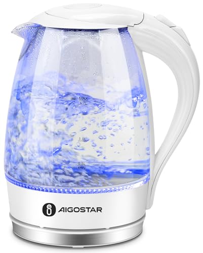 Aigostar Queen 30CDZ Electric Kettle Stainless Steel with LED Illumina 