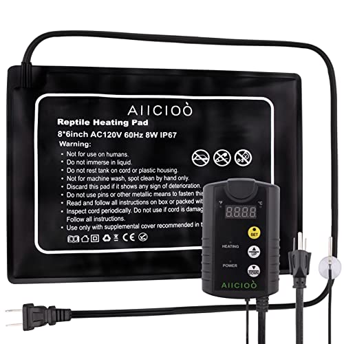 Aiicioo Reptile Heating Pad with Thermostat