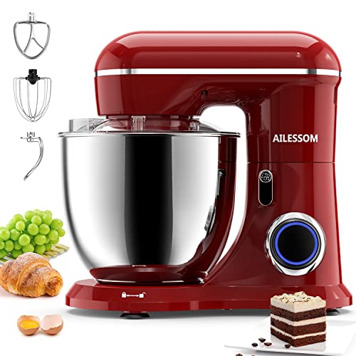 AILESSOM 3-IN-1 Electric Stand Mixer, 660W 10-Speed