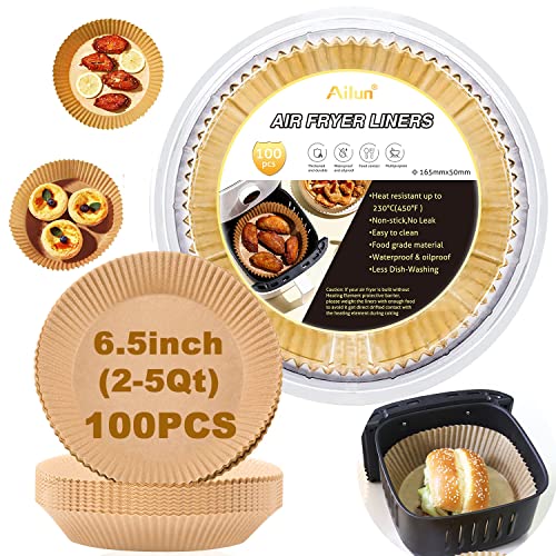 130Pcs Air Fryer Liners Disposable, 6.5 Inch Disposable Air Fryer Paper  Liners S