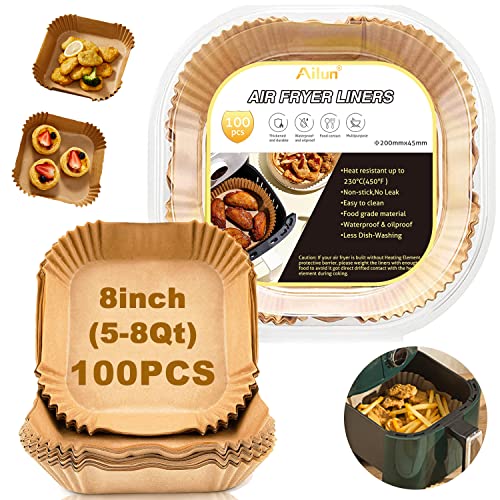 Air Fryer Disposable Paper Liner-300PCS Reusable Liners, Round Parchment  Paper, Non-Stick Food Grade Sheets for Fryer, Baking, Cooking 7.9Inch
