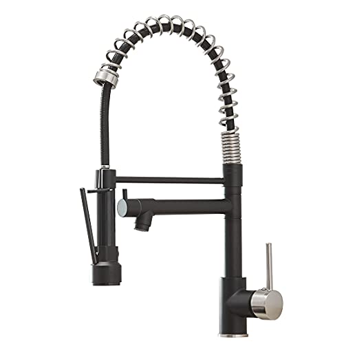AIMADI Black Kitchen Faucet with Pull Down Sprayer