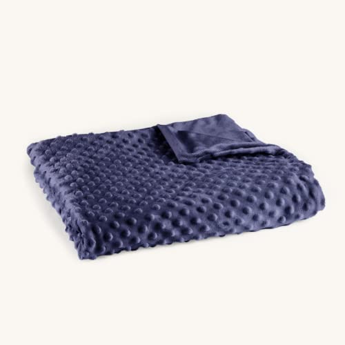 Aimon Queen Size Dark Blue Minky Weighted Blanket Cover