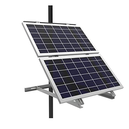 AIMS POWER Solar Panel Pole Mount - Fits 2 Panels up to 170W Each