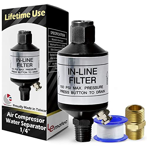 LE LEMATEC Heavy Duty Air Compressor Filter and Dryer
