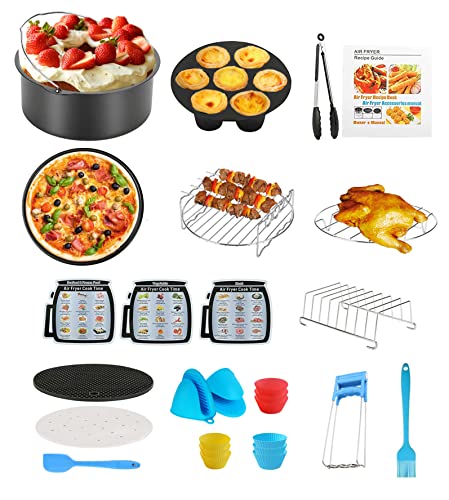  Accessories for COSORI Ninja Gourmia Dash Power XL Air Fryer,  12 PCS Air Fryer Accessories with Oven Cake & Pizza Pan Liner for 3.6 4.2  5.8QT Square Air Fryer : Home & Kitchen