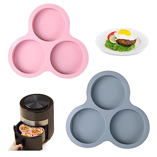 Liners Non Stick Air Fryer Accessories Air Fryer Egg Pan Silicone Mould Egg  Mold Hamburger Bun Pan – the best products in the Joom Geek online store