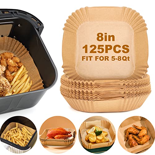 Katbite Silicone Air Fryer Liners 8inch 2-Pack Reusable Air Fryer