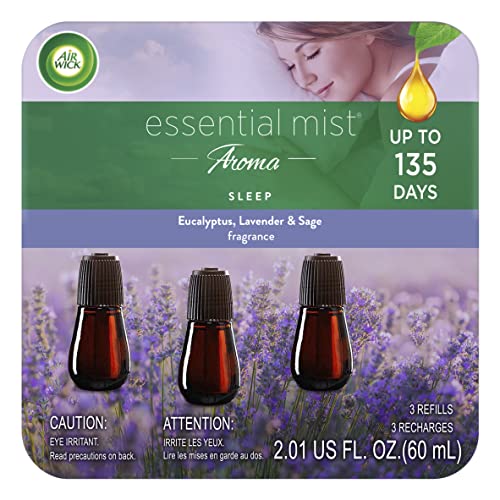 Air Wick Essential Mist, Essential Oils Diffuser, (Diffuser + 1 Refill),  Apple Cinnamon Medley, Fall scent, Fall spray, Air Freshener, Packaging May