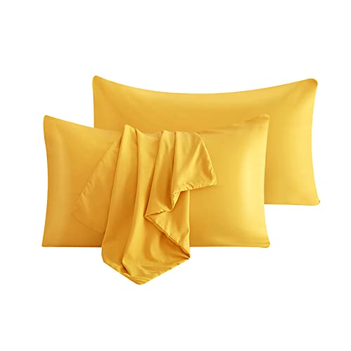 Airensky Yellow Slip Pillow Cases