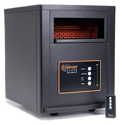 AirNmore Comfort Deluxe Copper PTC Infrared Space Heater 1500W ETL Listed