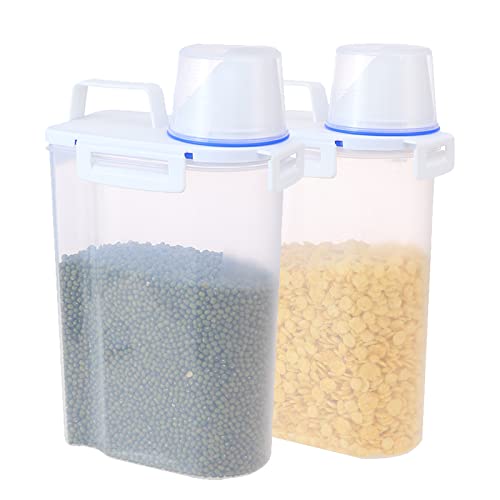Airtight Food Storage Containers with Measuring Cup - Clear, Portable, and Durable