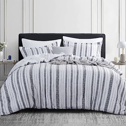 Maple&Stone Queen Comforter Set 8 Pieces Pinch Pleat Bed in A Bag