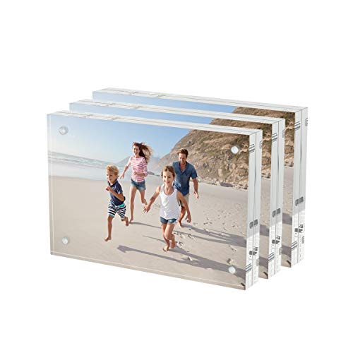AITEE 4x6 Acrylic Picture Frames - Clear Double Sided Frame