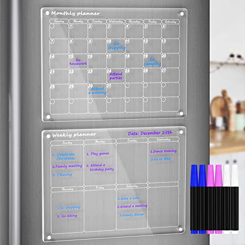 AITEE Acrylic Magnetic Calendar for Fridge