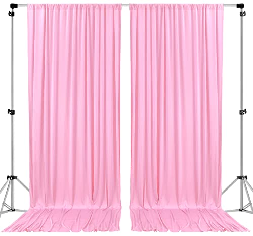 AK TRADING Pink Polyester Backdrop Drapes Curtains