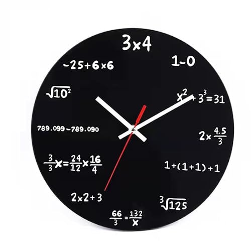AKAHA Math Wall Clock - Unique Design - Classroom, Home, Office Clock