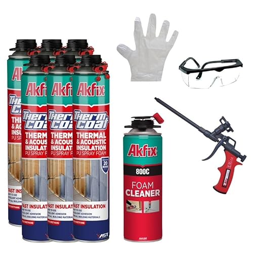 Akfix Thermcoat Spray Foam Insulation Kit - 6 Pack