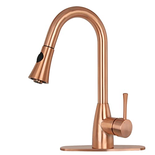 Akicon One-Handle Pull-Down Copper Kitchen Faucet - Reliable and Stylish