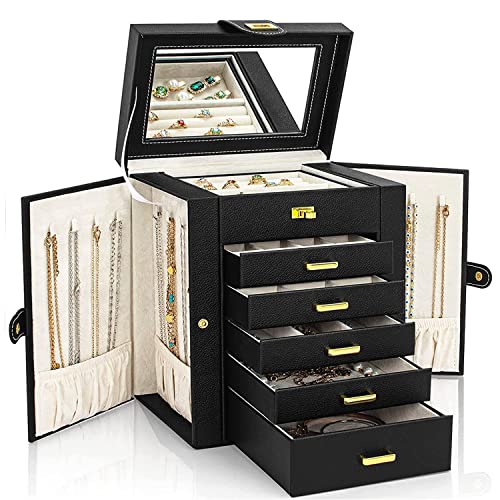 AKOZLIN Lockable Jewelry Box Organizer