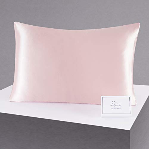 ALASKA BEAR 25 Momme Silk Pillowcase, Queen, Pink