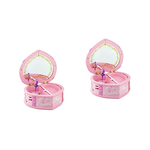 Alasum Baby Jewelry Box Musical Storage Case Girls Plastic Music Box Pink