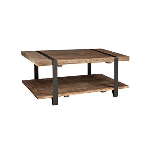 Alaterre Stowe 42"L Reclaimed Wood Coffee Table, Brown
