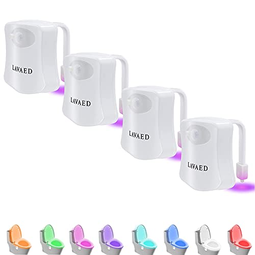 ALEDECO 4 Pack Motion Activated Toilet Night Light