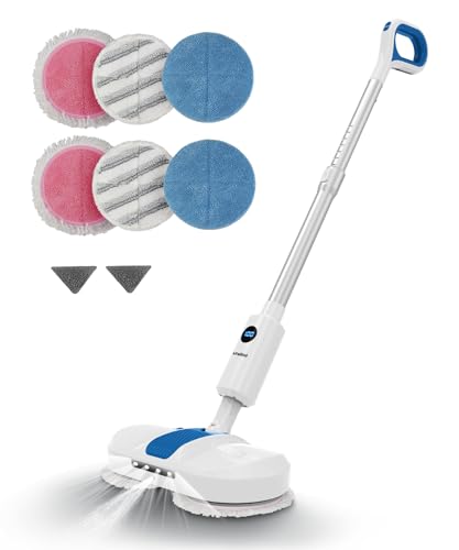 Redkey Electric Spin Mop with Bucket - Cordless Electric Mop with LED  Headlight and Water Spray, Up to 60 mins Electric Floor Cleaner, Electric  Mops