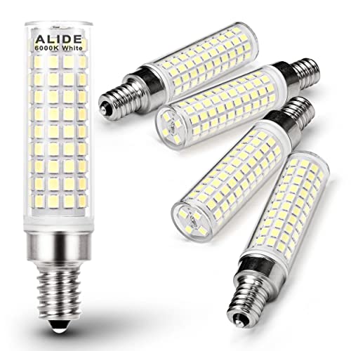 5 Pack ALIDE E12 10W LED Candelabra Bulbs, 6000K Daylight, 1200 Lumen