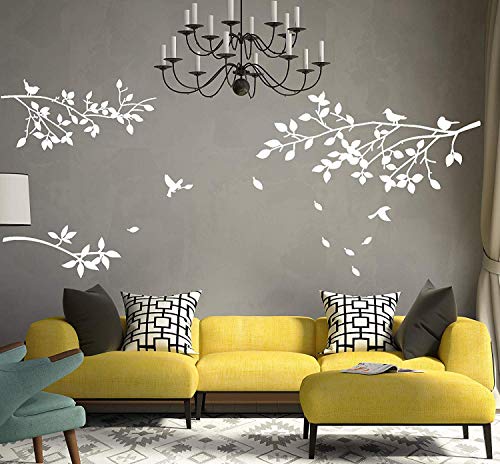 ALiQing Family Tree Branches Wall Decal with Birds