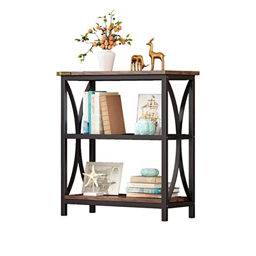 ALISENED Industrial 3-Tier Console Table with Storage