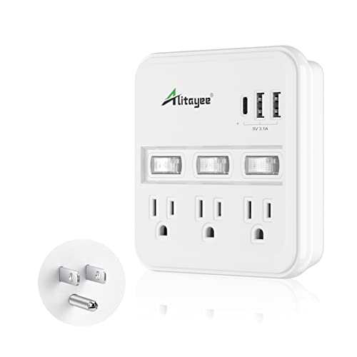Alitayee Wall Outlet Extender Surge Protector