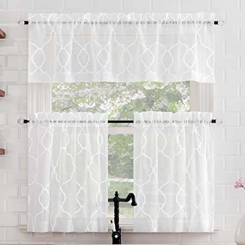 15 Best Kitchen Curtains And Valances Set 24 Inches For 2024 Storables   Allerton Embroidered Trellis Kitchen Curtain Valance And Tiers Set 41vAcHdDgL 