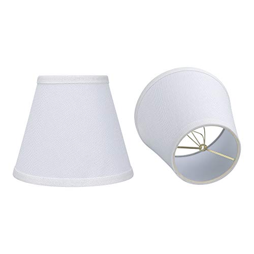 ALUCSET Double White Lamp Shade Set of 2