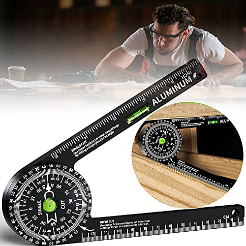 Aluminum Protractor Angle Finder with Laser - High Precision