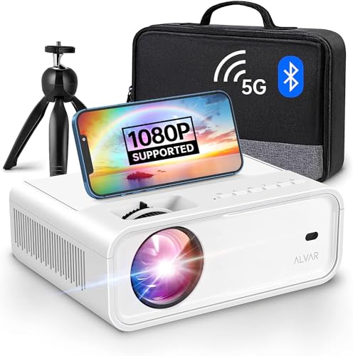 ALVAR Mini Projector with 5G WiFi and Bluetooth