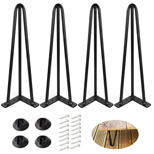 ALXEH 16 Inch Hairpin Table Legs - Set of 4