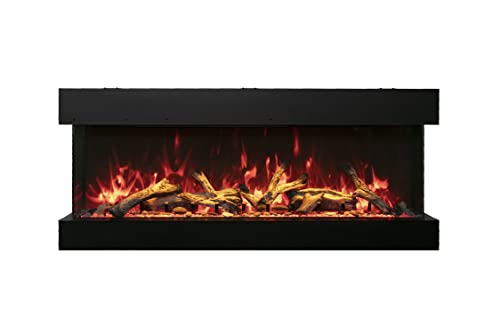 Amantii 60-Inch 3-Sided Glass Electric Fireplace with Remote Control & Timer