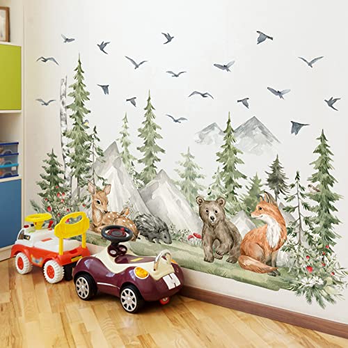 Amaonm Mountain Forest Tree Wall Decal