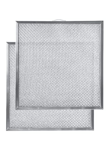 Aluminum Replacement Range Hood Filter 9-7/8 inch x 11-11/16 inch x 3/8 inch (2-Pack)