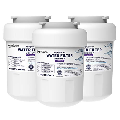 Amazon Basics GE MWF Refrigerator Water Filter Cartridge - 3 Pack