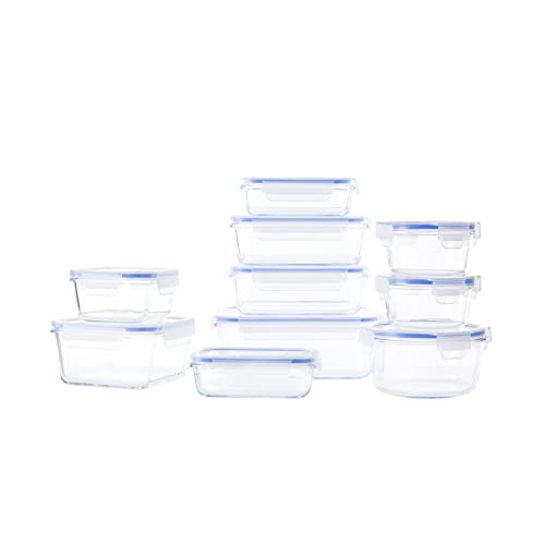 AILTEC [3-Pack,36 OZ]Large Glass Food Storage Containers with Locking Lids  - Bento Box Glass Lunch Containers