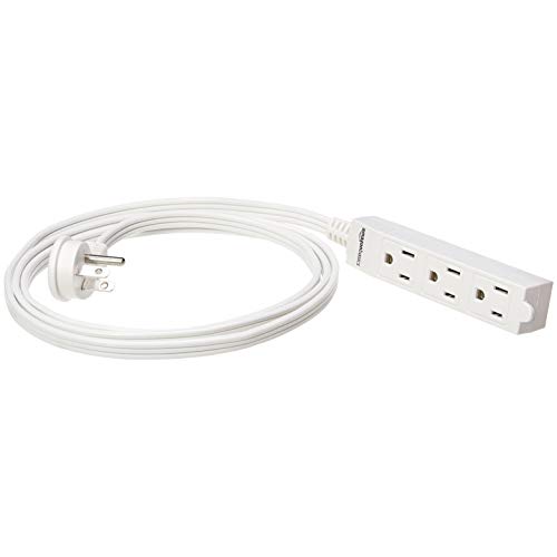 Amazon Basics 6-Foot Indoor Extension Cord Power Strip 2-Pack, White