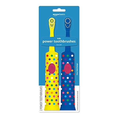 Amazon Basics Kids Electric Toothbrush, 2 Pack