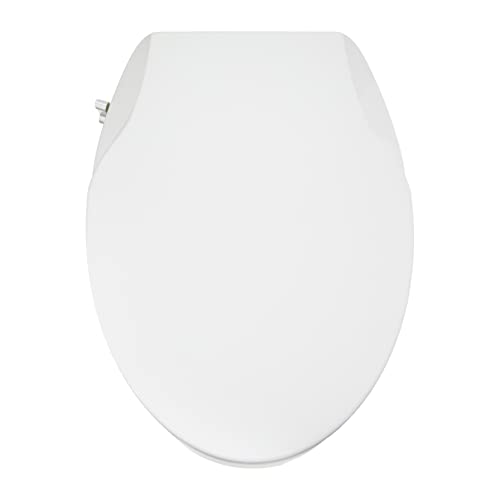 Amazon Basics Self-cleaning Bidet Toilet Seat, Elongated, 19.5" x 14.4" x 3.4