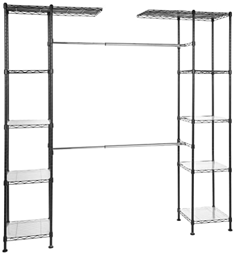 Amazon Basics Wardrobe Storage Organizer Rack with Shelves